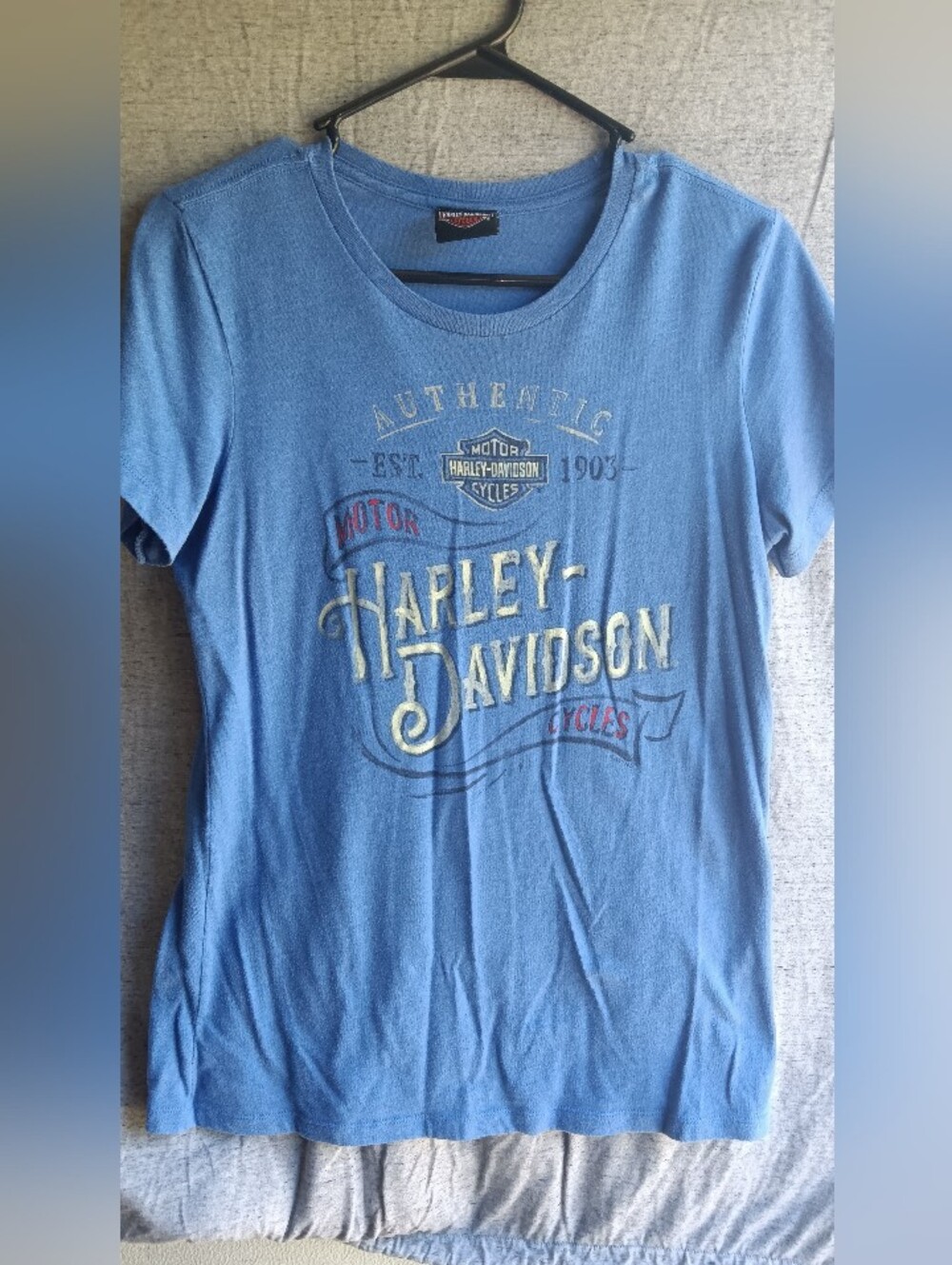 Harley-Davidson Blue Graphic T-Shirt Panama City Beach Florida - Picture 5 of 8